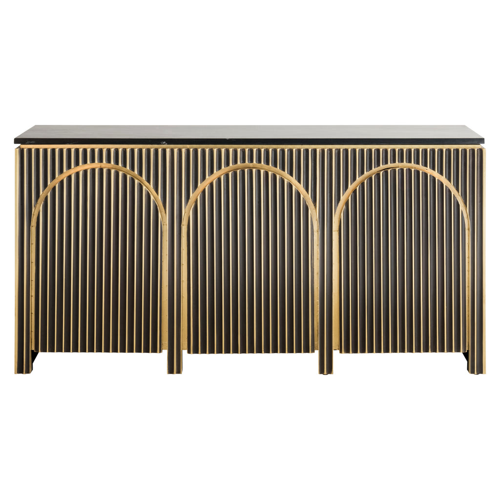 Sideboard Les Arcs brushed gold