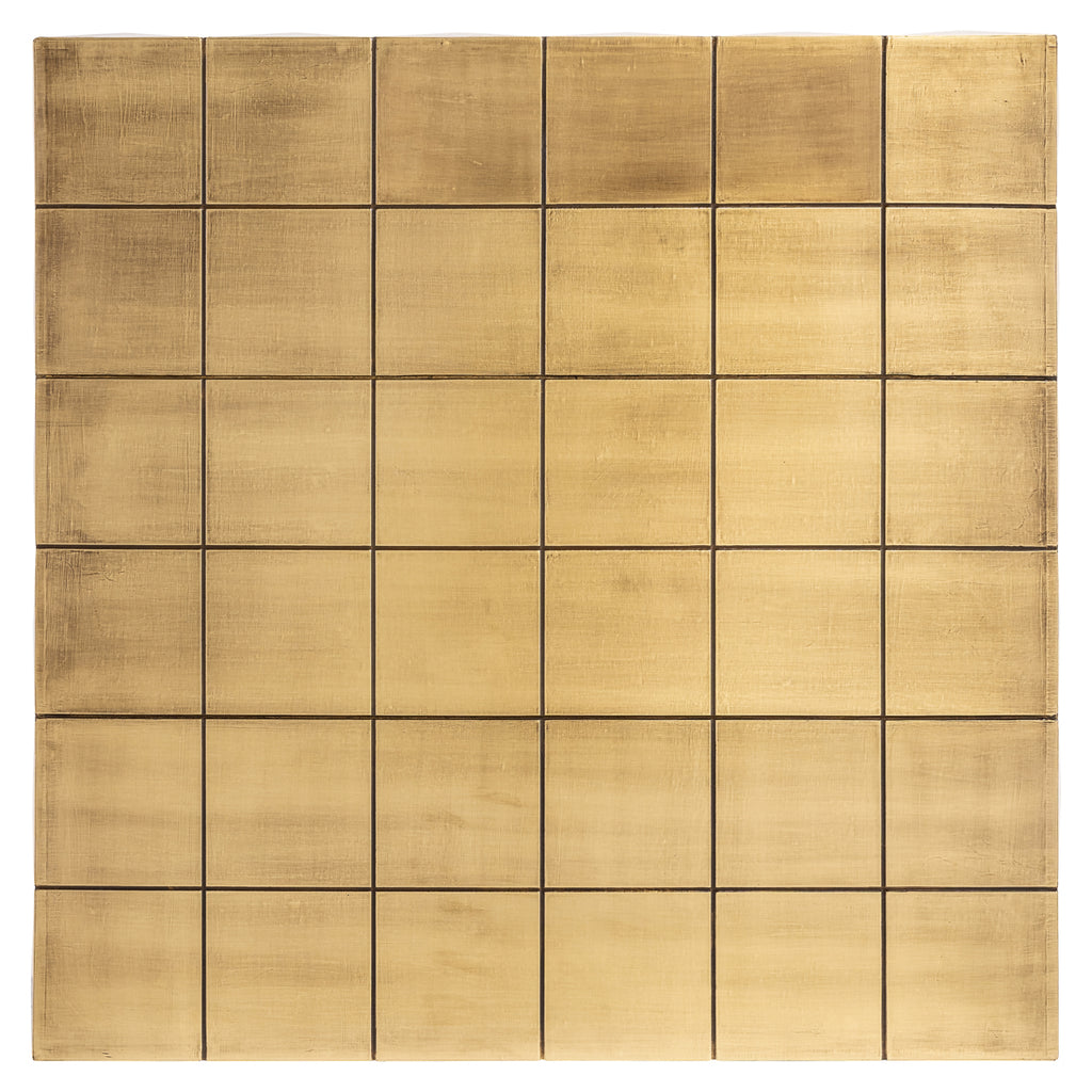 Couchtisch Collada brushed gold incl. glass top