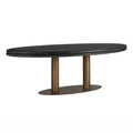 Esstisch Macaron black rustic oval 235
