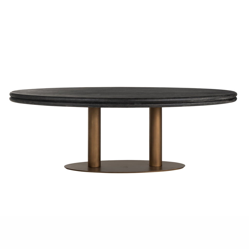 Esstisch Macaron black rustic oval 235