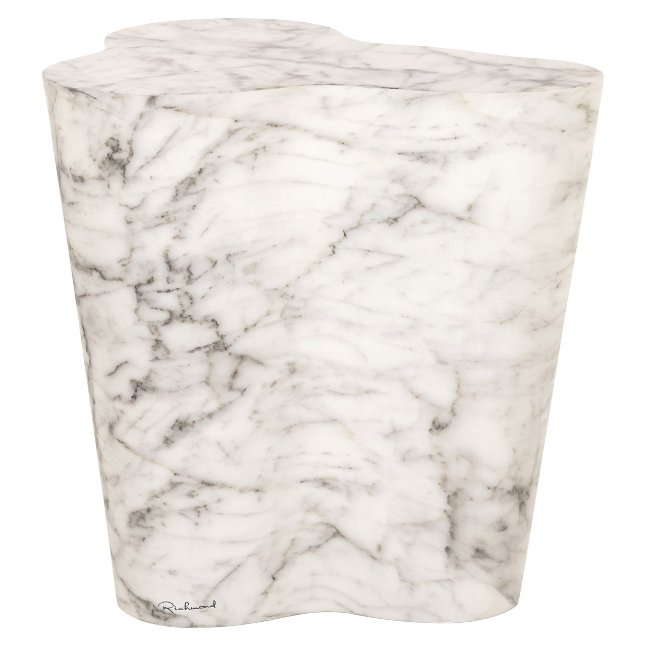 Outdoor Beistelltisch Rockyard white marble look