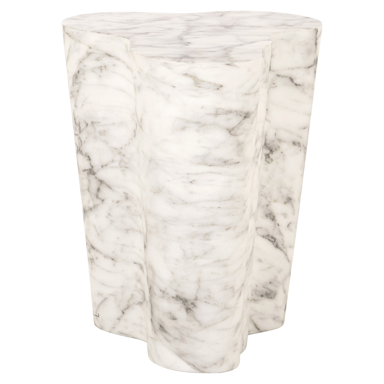 Outdoor Beistelltisch Rockyard white marble look