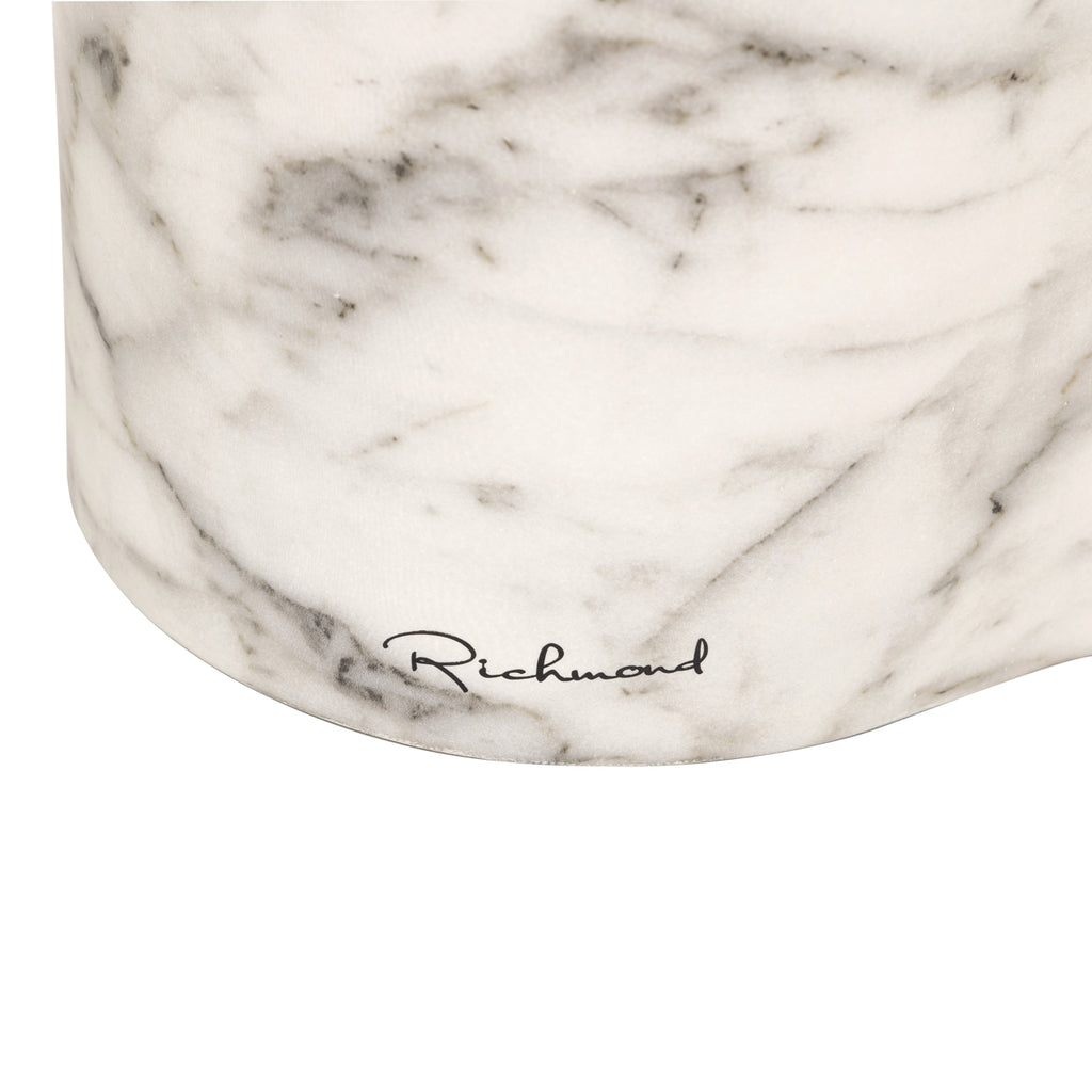 Outdoor Beistelltisch Rockyard white marble look