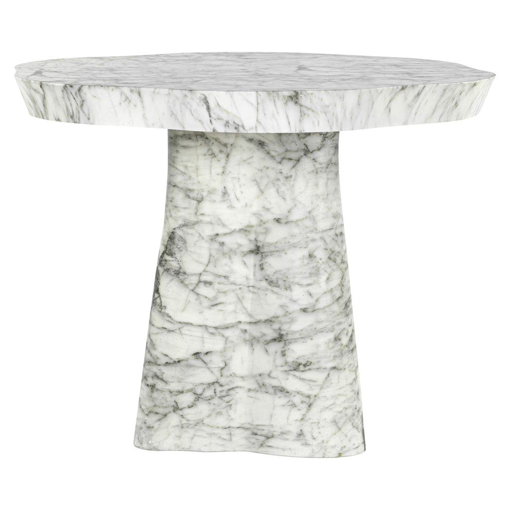 Outdoor Esstisch Rockyard white marble look 100Ø