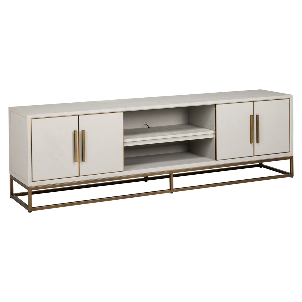 TV-Schrank Whitebone brass verona grey  200