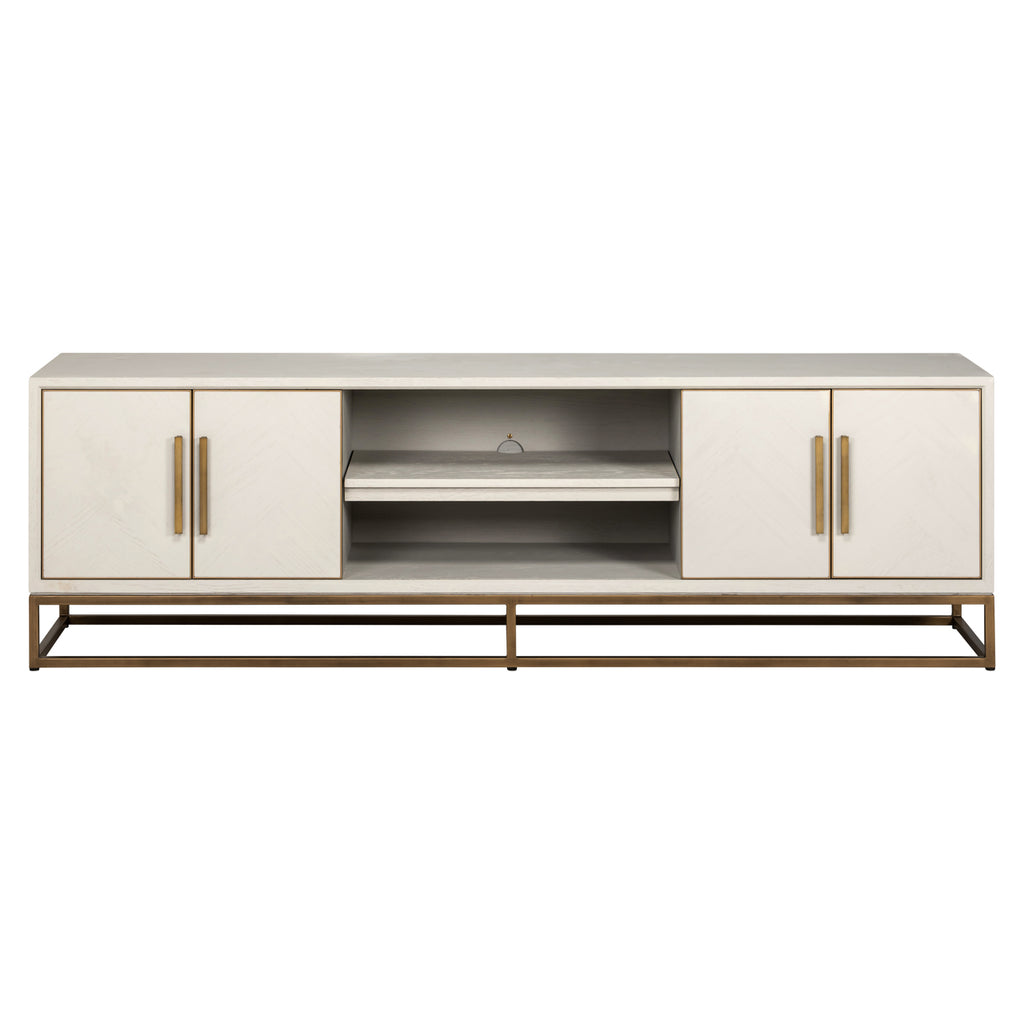 TV-Schrank Whitebone brass verona grey  200