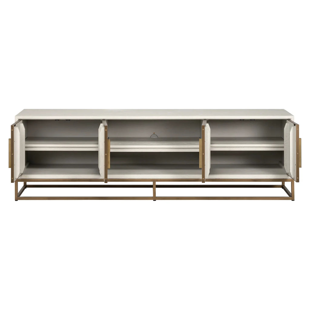 TV-Schrank Whitebone brass verona grey  200