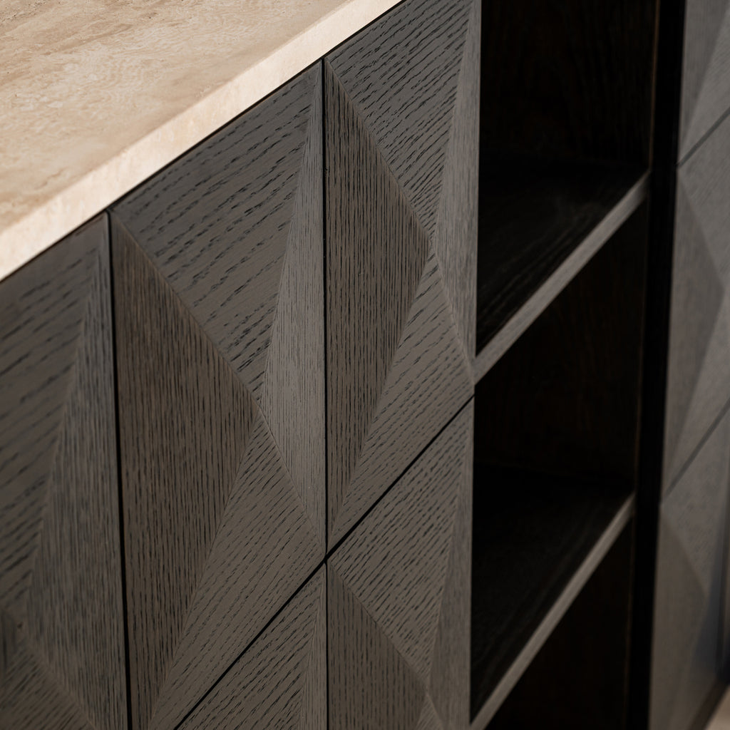 Sideboard Claremont brown  4-doors 2-shelves