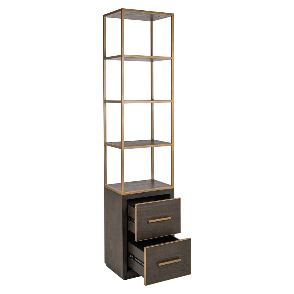 Vitrine Carter brown small 2-drawers