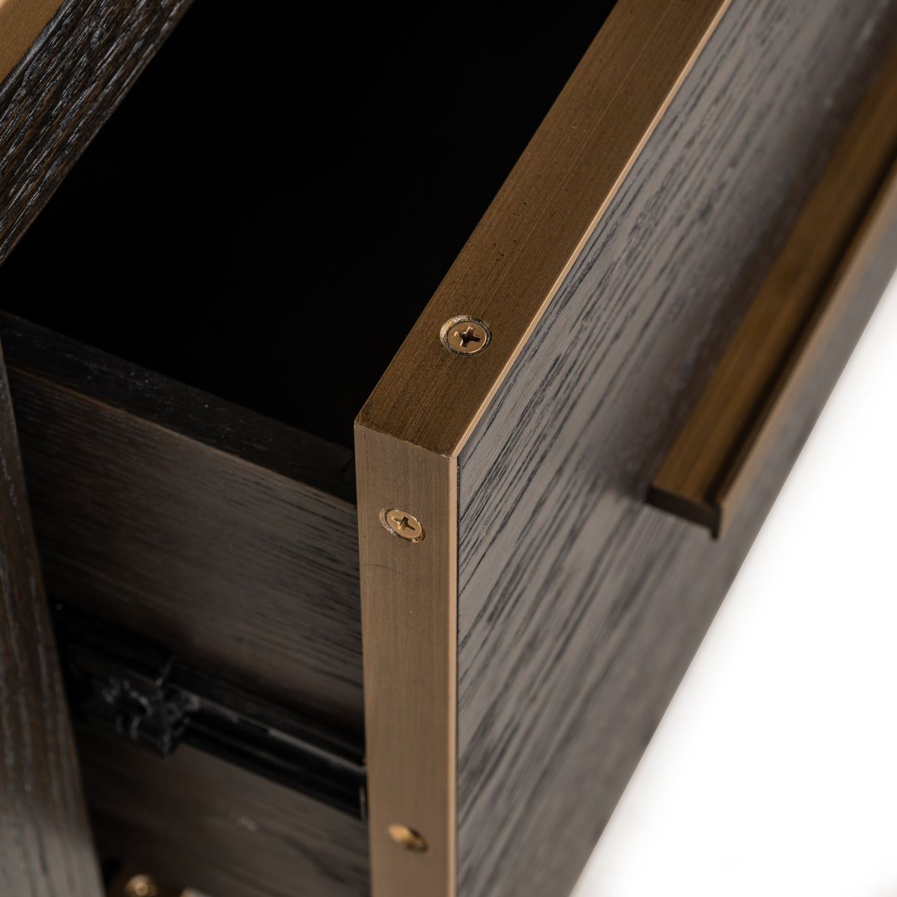Vitrine Carter brown small 2-drawers