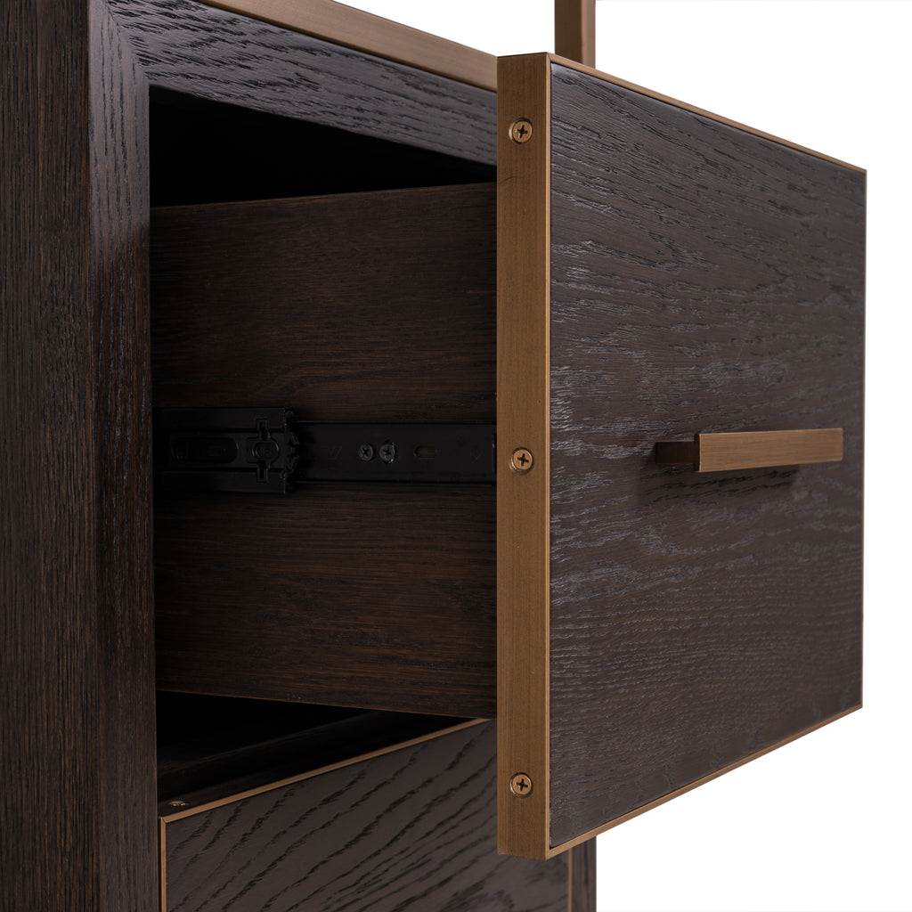 Vitrine Carter brown small 2-drawers