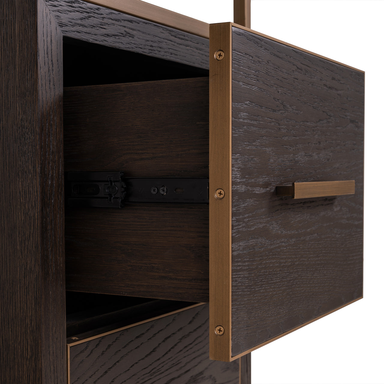 Vitrine Carter brown small 2-drawers