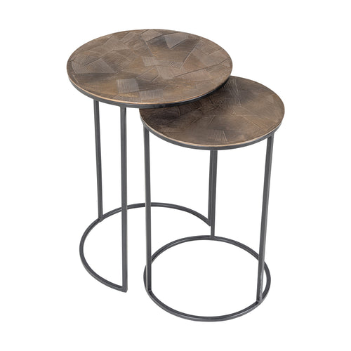 Beistelltisch Tulum brushed gold (Set of 2)