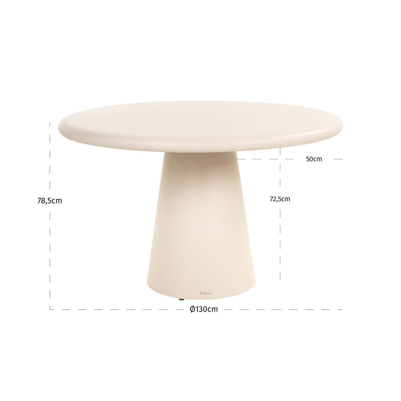 Outdoor Esstisch Urban Bloom sandstone 130Ø