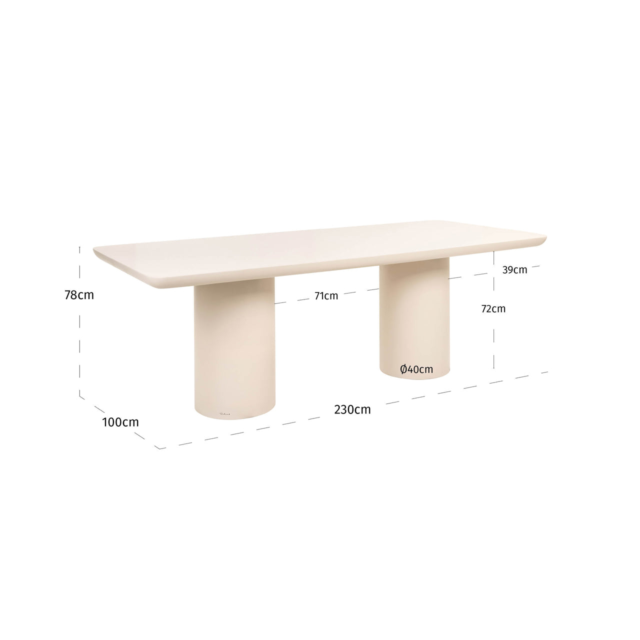 Outdoor Esstisch Urban Bloom sandstone 230
