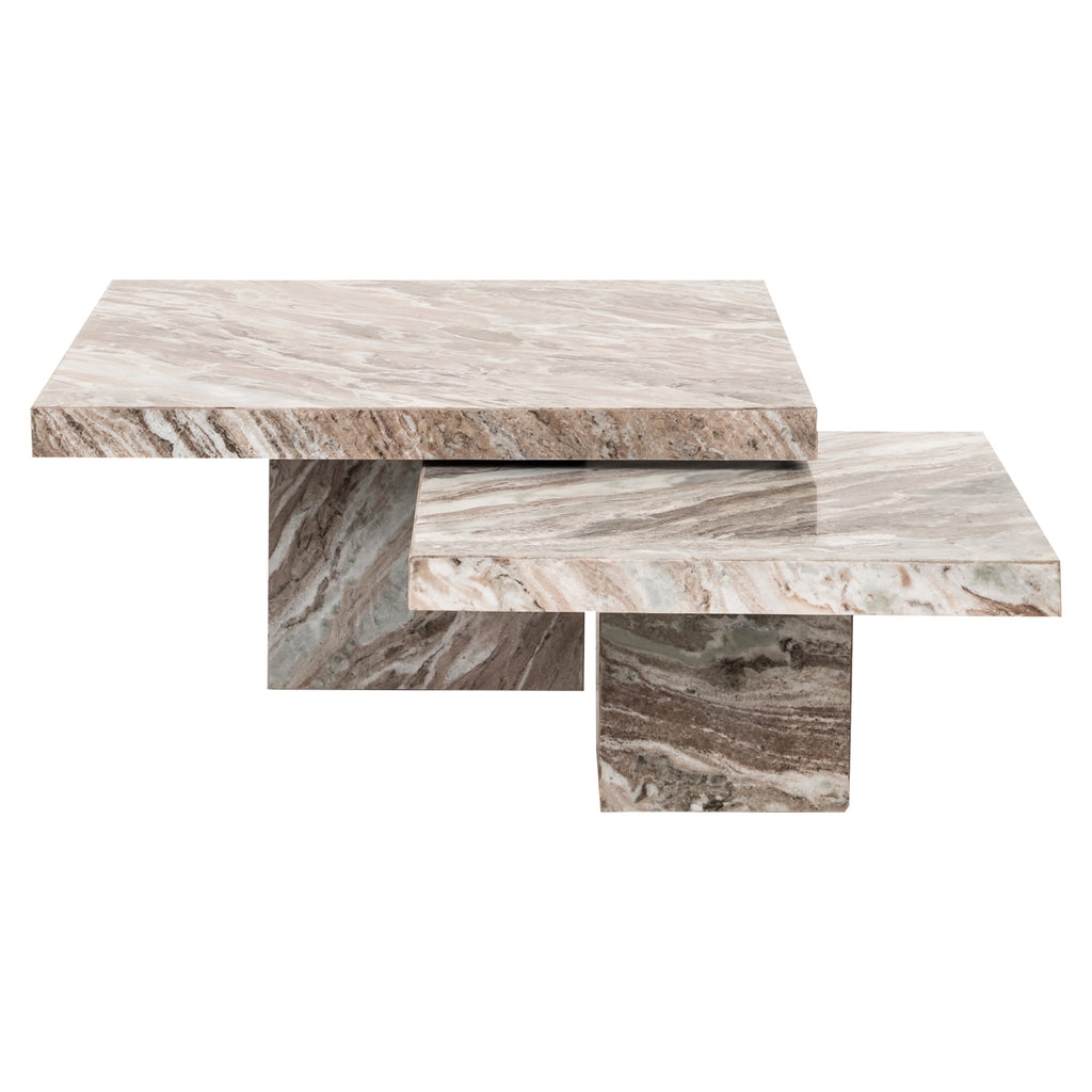 Couchtisch Rashford Blush beige (Set of 2)