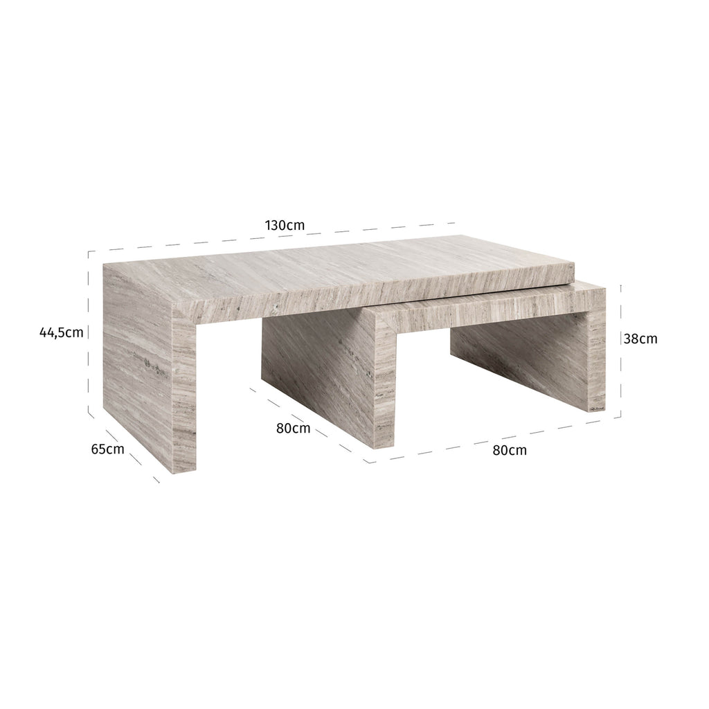 Couchtisch Novaz sand (Set of 2)