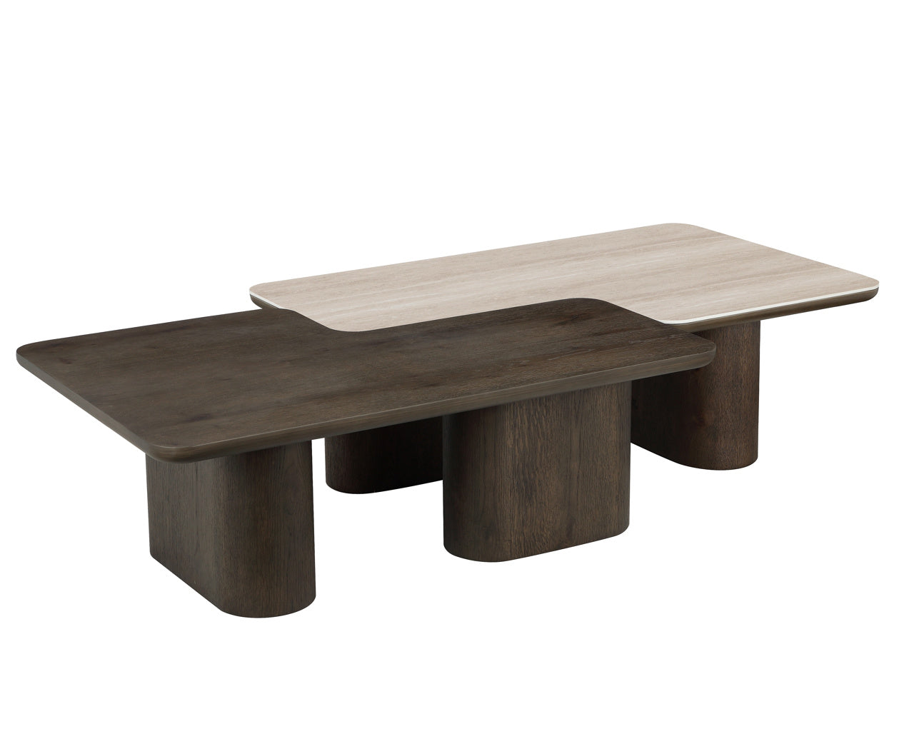 Couchtisch Nando brown (Set of 2)