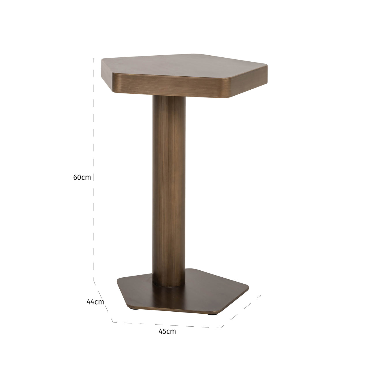 Beistelltisch Hexa brushed gold