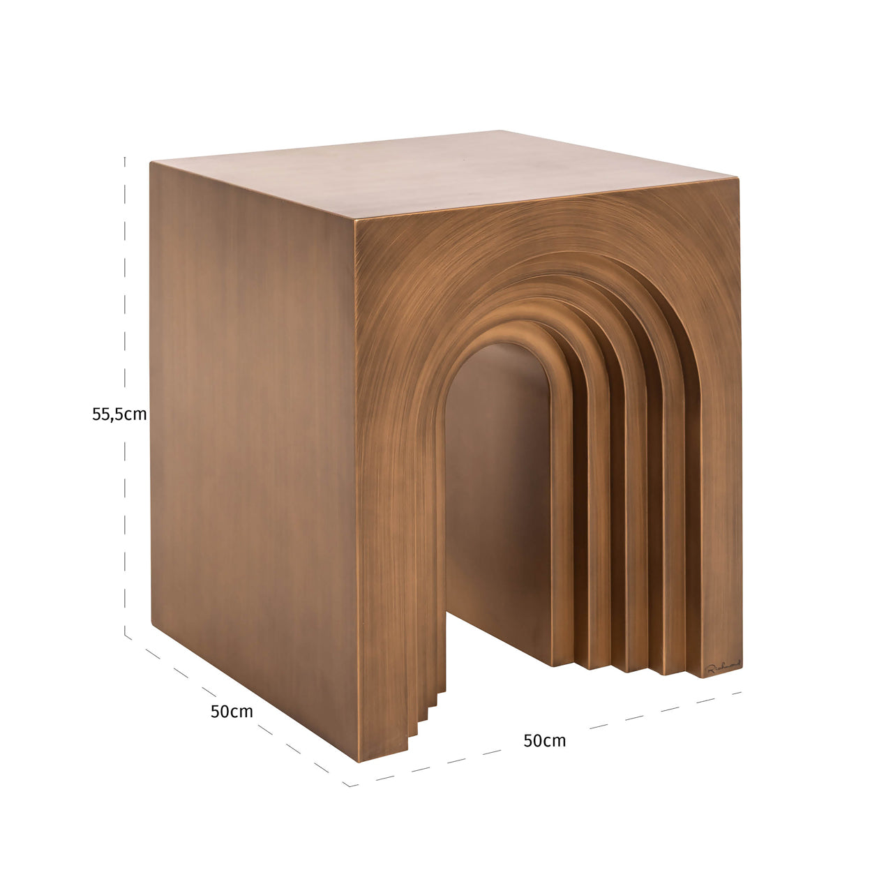 Beistelltisch Vevey brushed gold