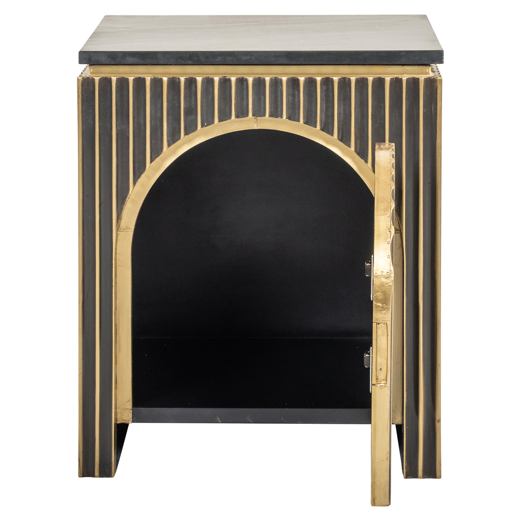Nachttisch Les Arcs brushed gold