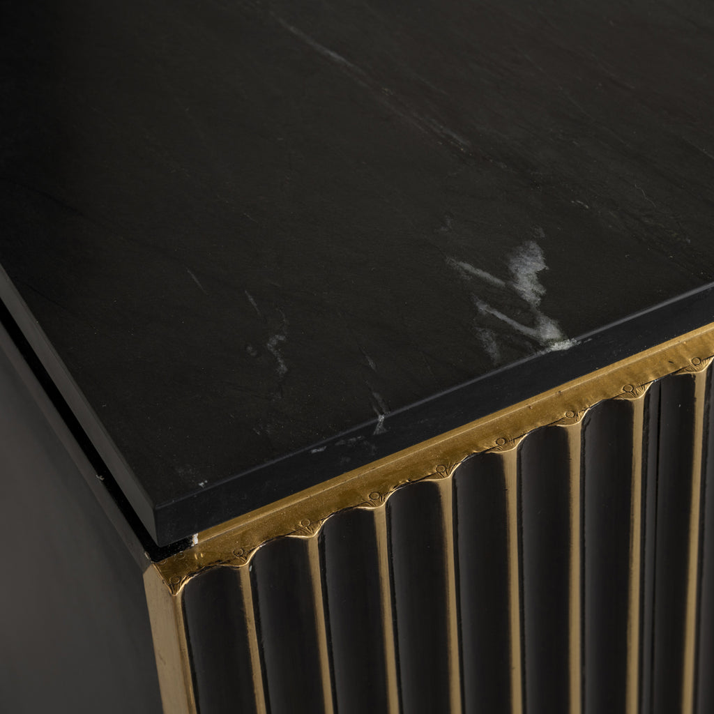 Nachttisch Les Arcs brushed gold