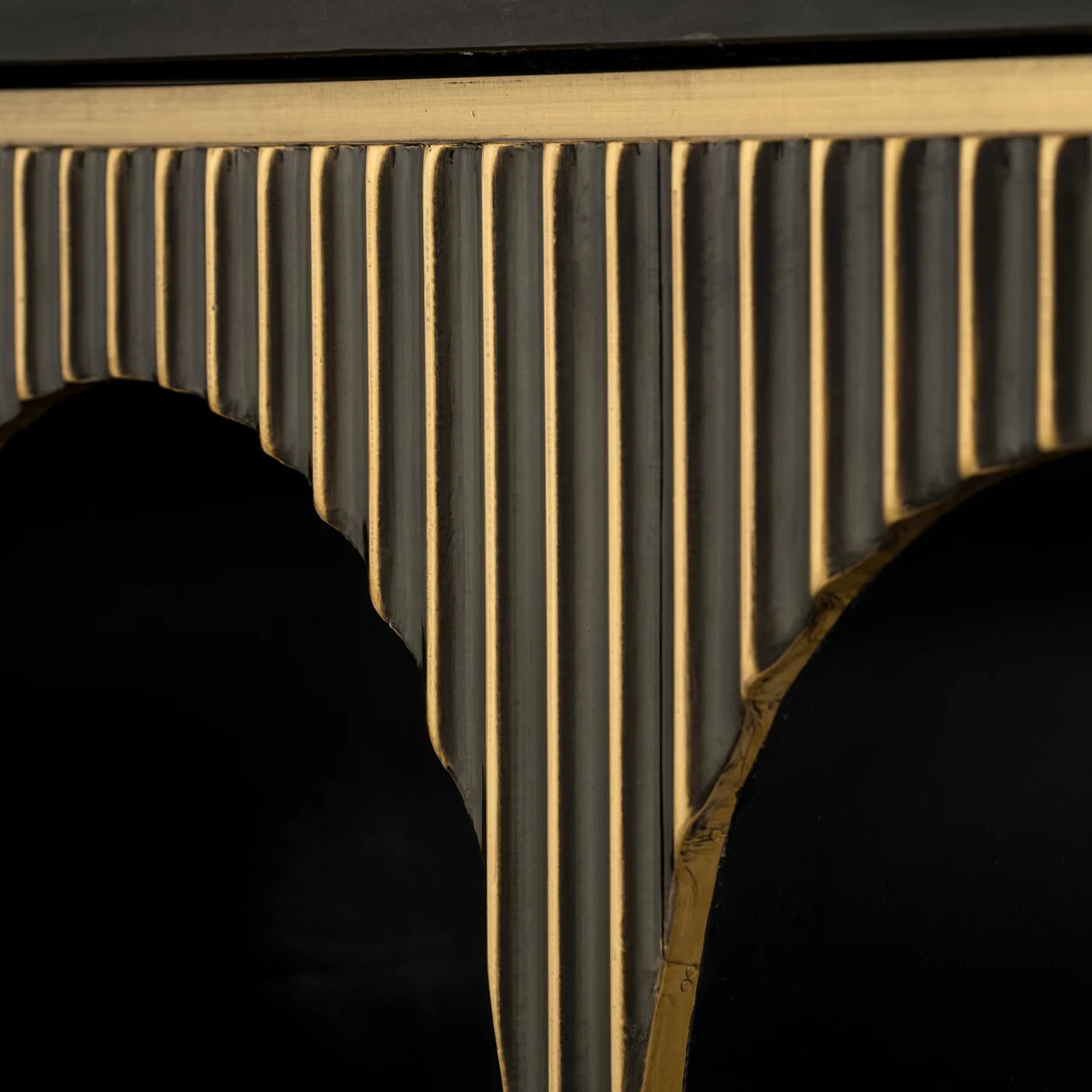 Konsole Les Arcs brushed gold