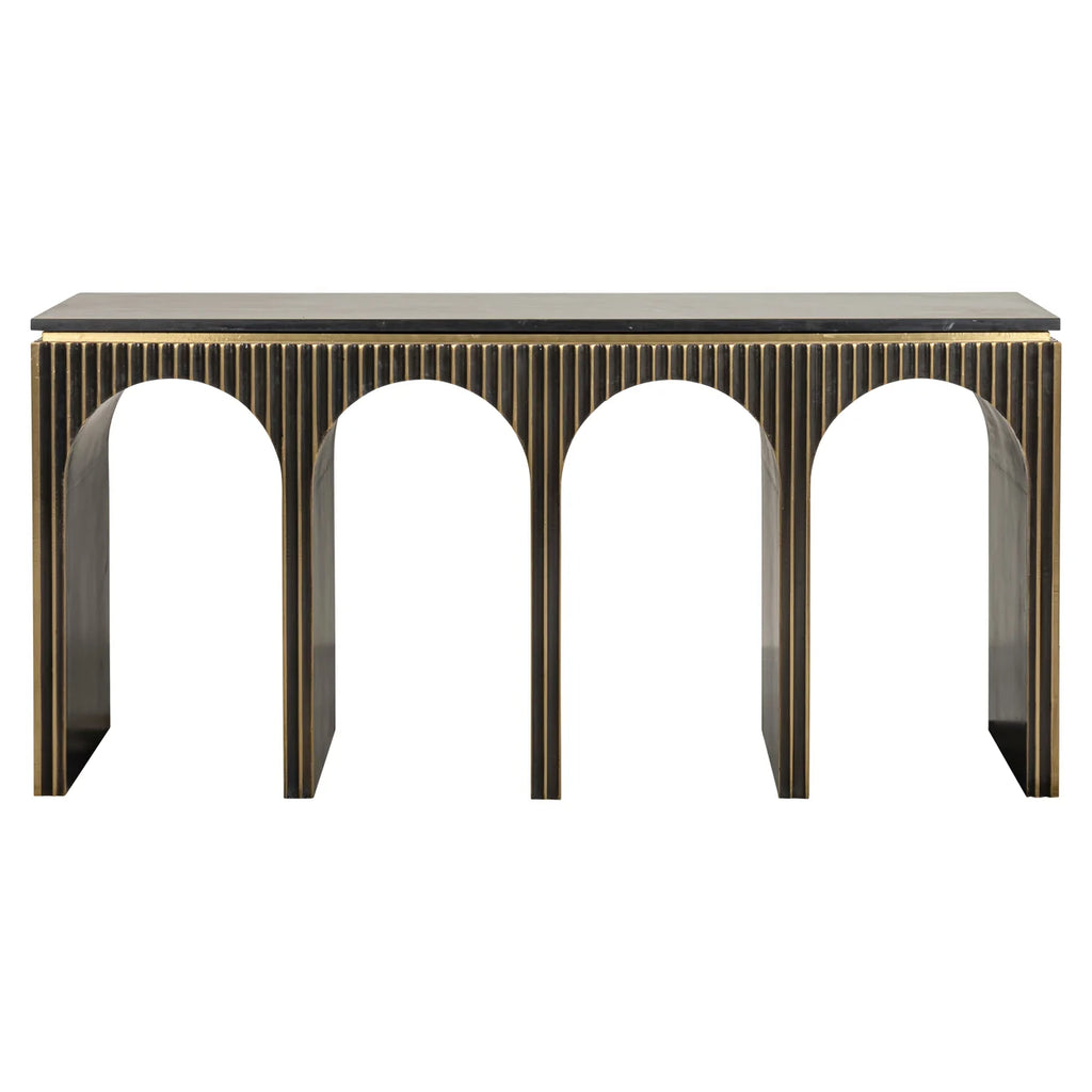 Konsole Les Arcs brushed gold
