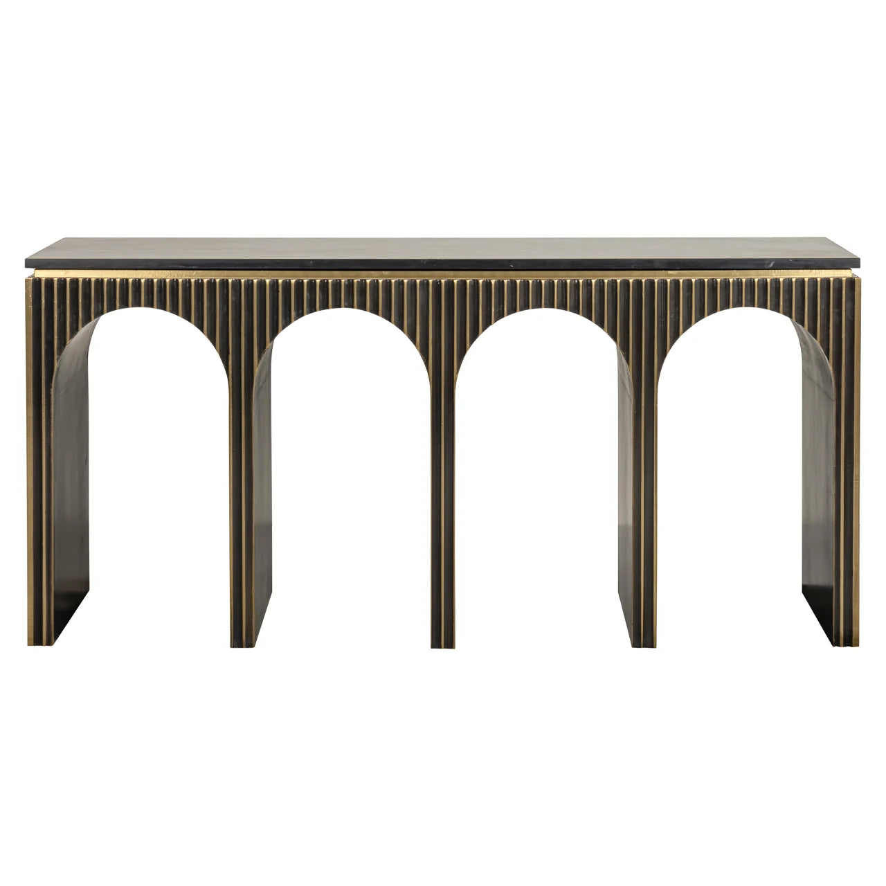 Konsole Les Arcs brushed gold