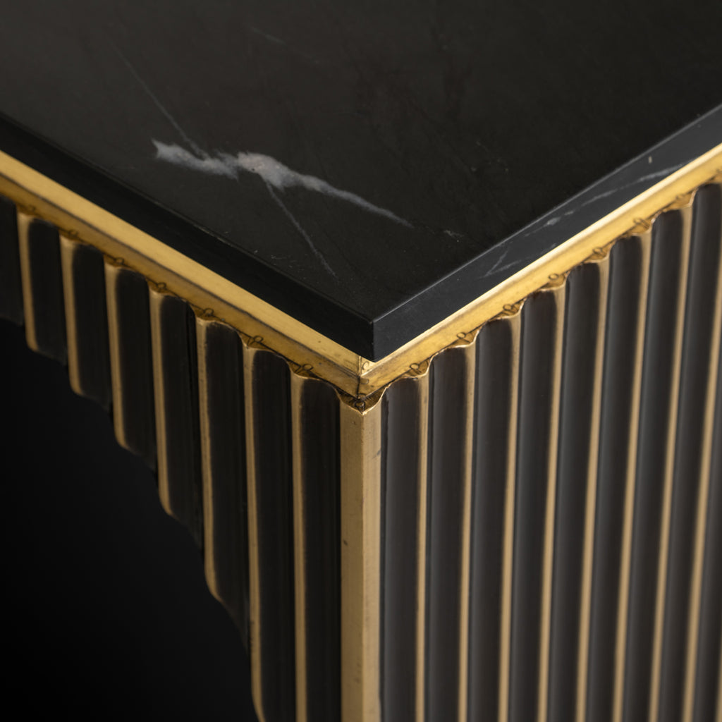 Konsole Les Arcs brushed gold