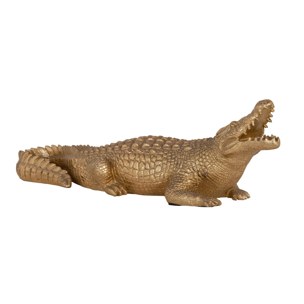 Dekoratives Objekt Crocodile gold