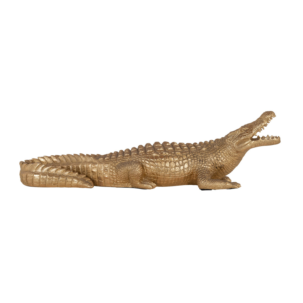 Dekoratives Objekt Crocodile gold