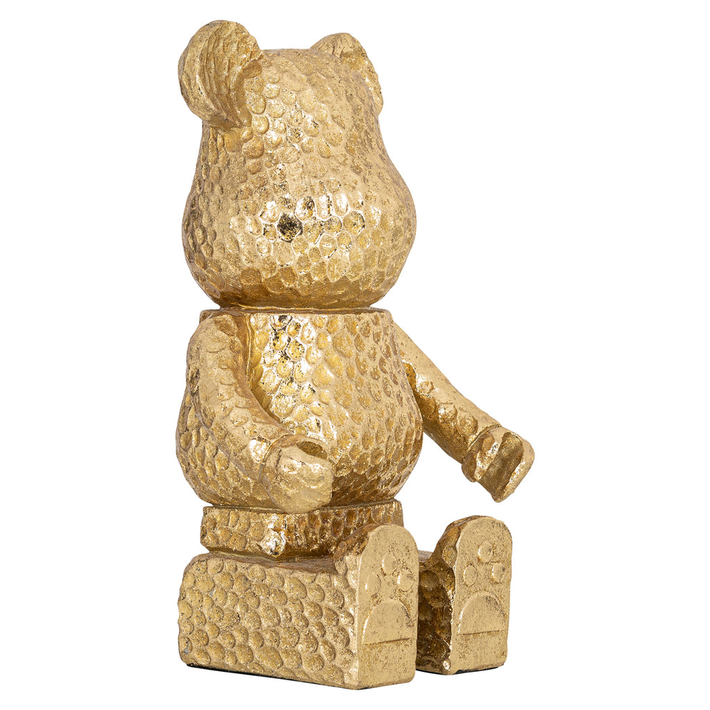 Dekoratives Objekt Bear gold sitting