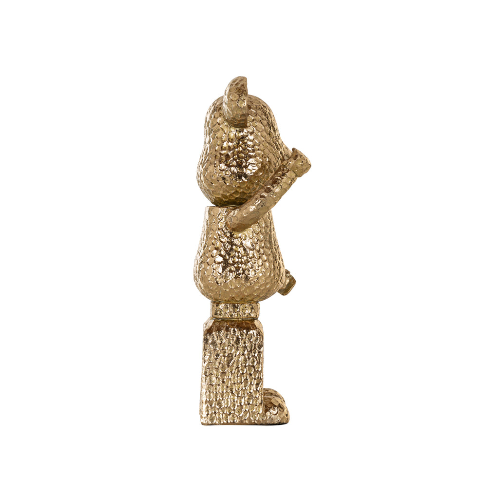 Dekoratives Objekt Bear gold standing