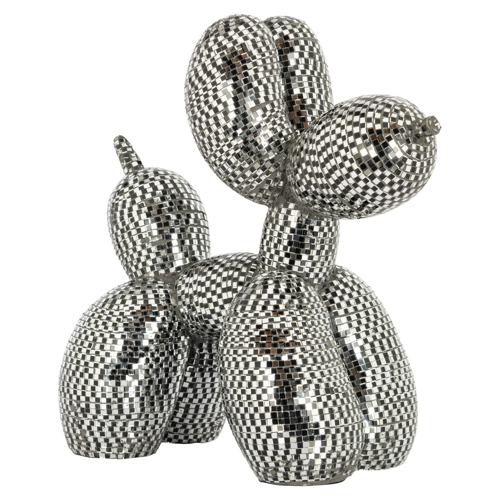 Dekoratives Objekt Dog silver small