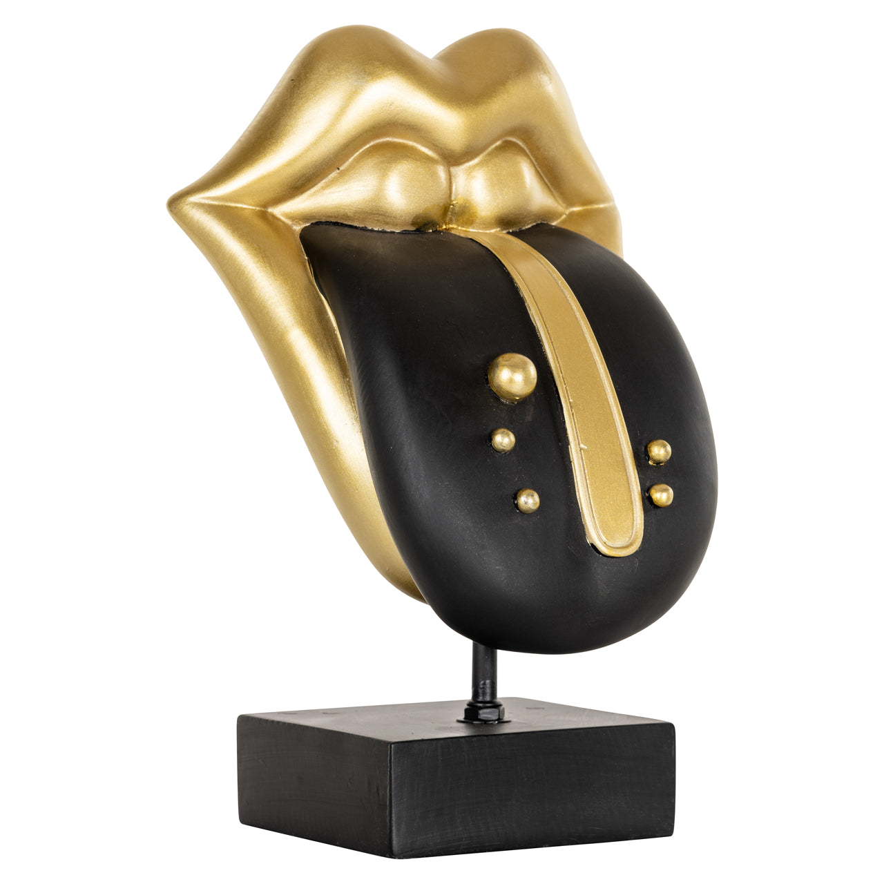 Dekoratives Objekt Tongue black/gold