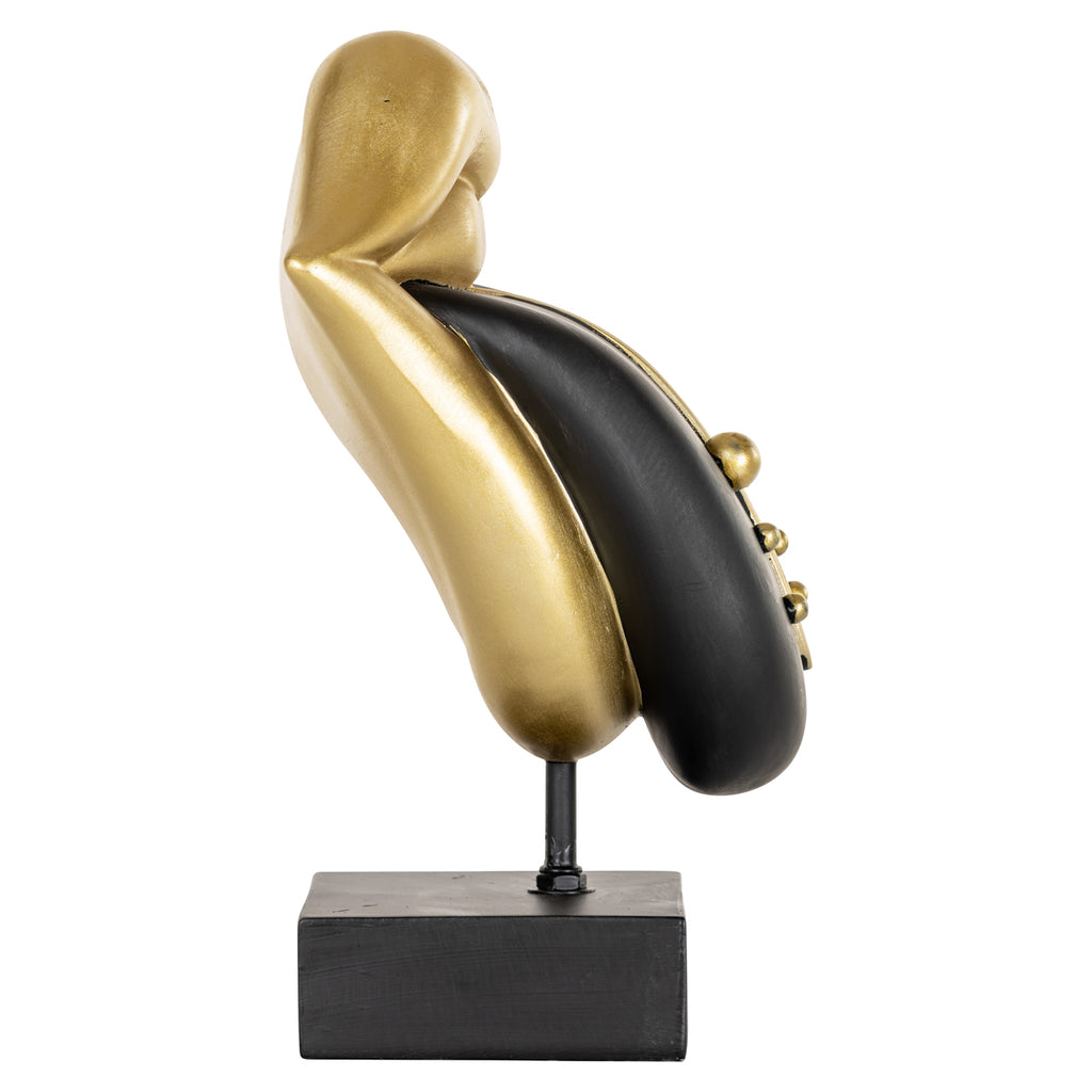 Dekoratives Objekt Tongue black/gold