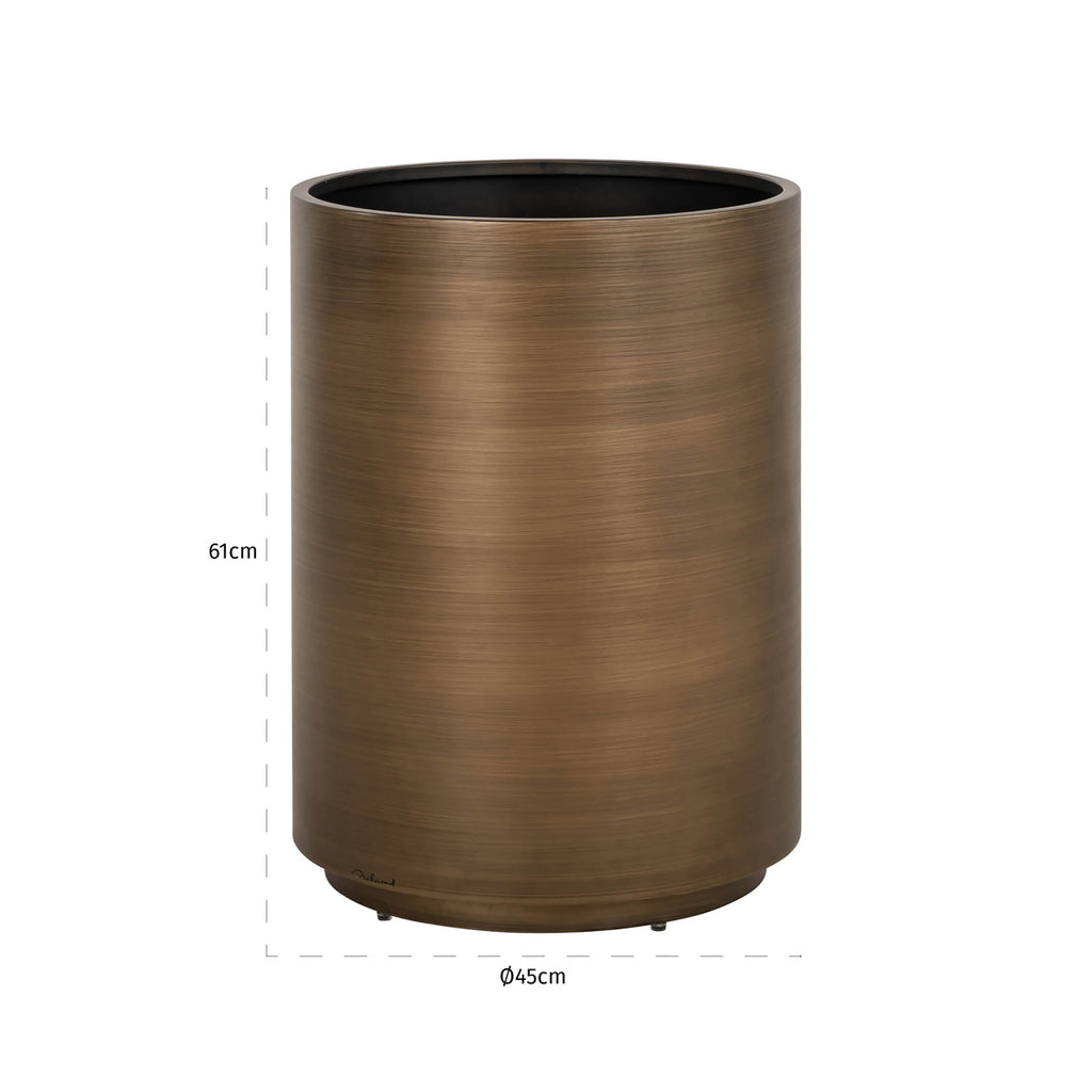 Pflanzgefäß Dira brushed gold 45Ø