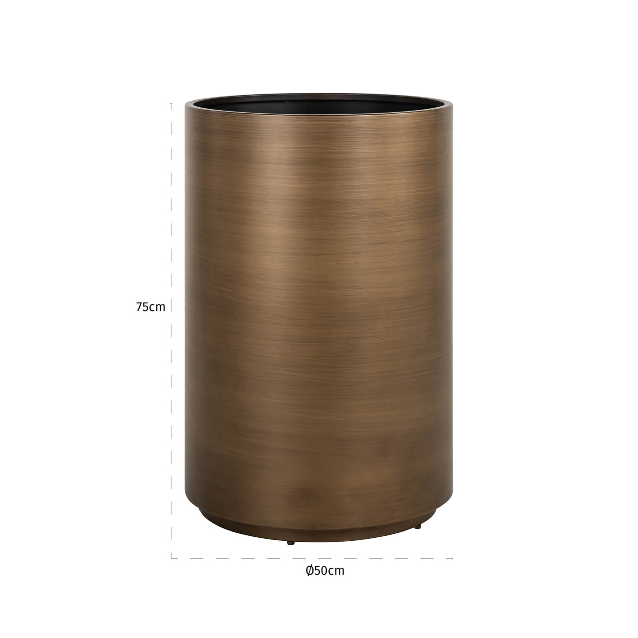 Pflanzgefäß Dira brushed gold 50Ø