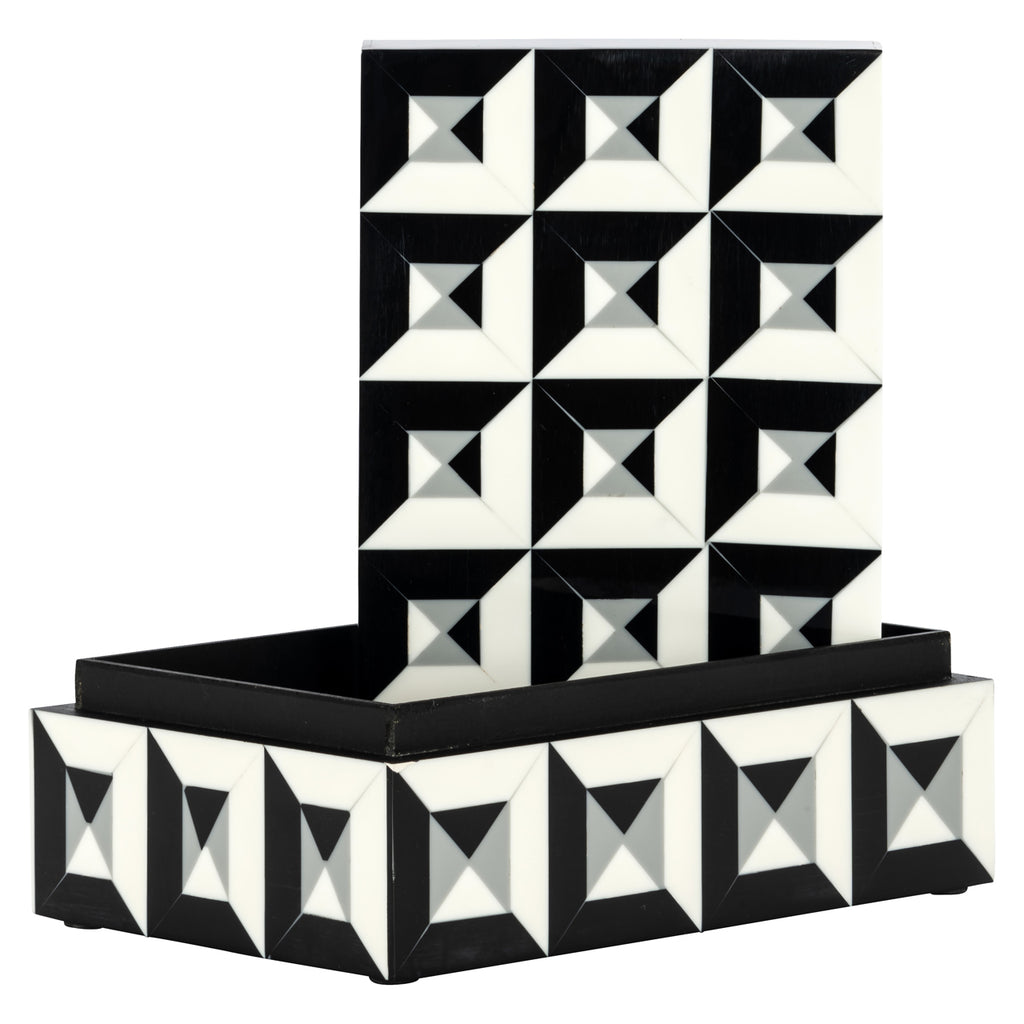 Aufbewahrungsbox Licia black/white