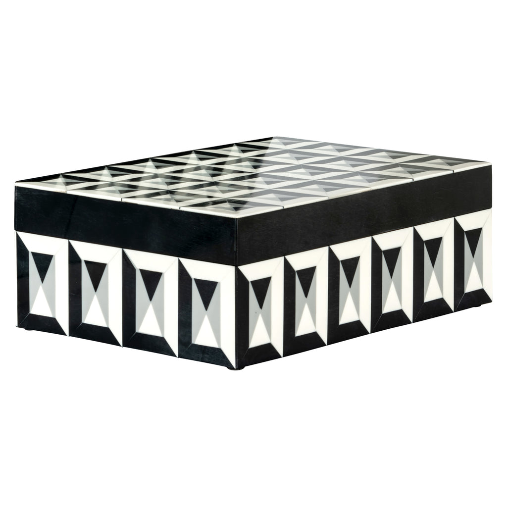 Aufbewahrungsbox Licia black/white large