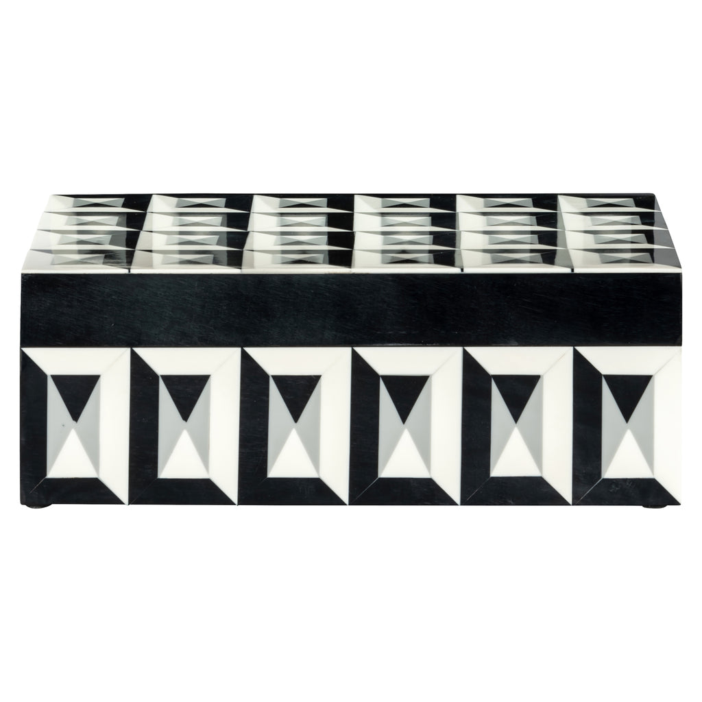 Aufbewahrungsbox Licia black/white large