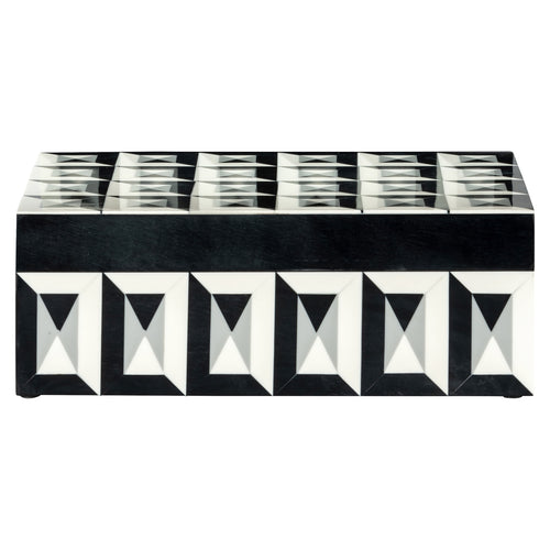 Aufbewahrungsbox Licia black/white large