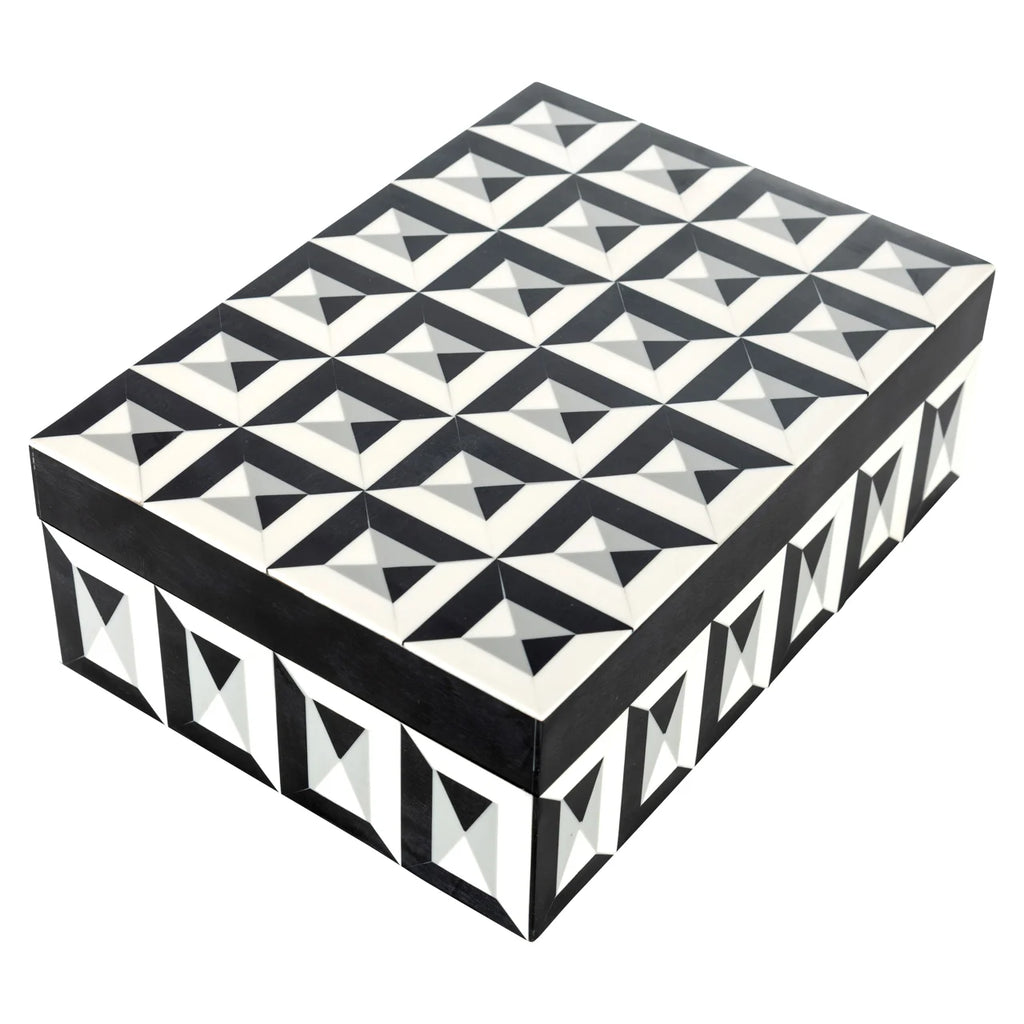 Aufbewahrungsbox Licia black/white large