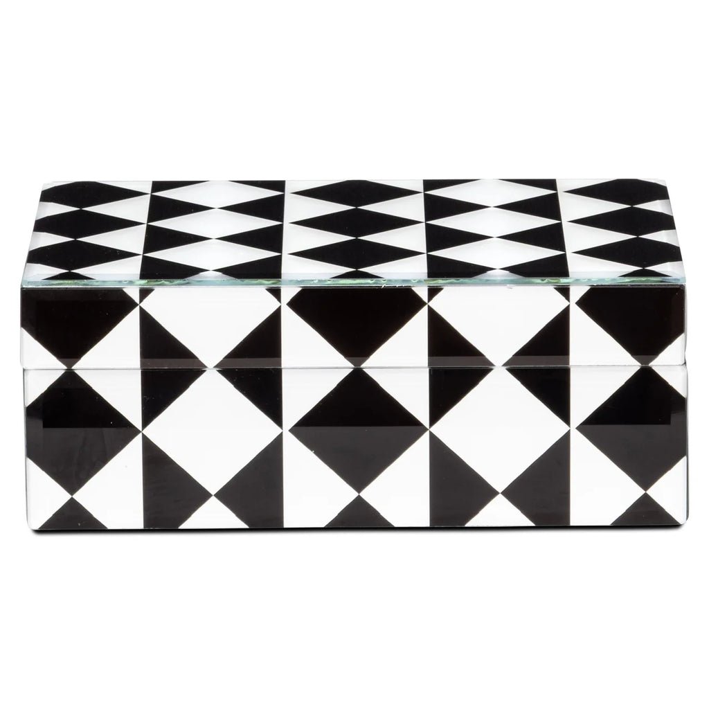 Aufbewahrungsbox Silas black/white small