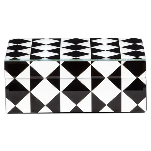 Aufbewahrungsbox Silas black/white small