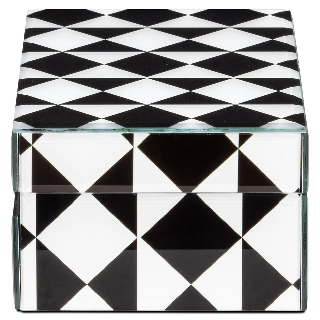 Aufbewahrungsbox Silas black/white small