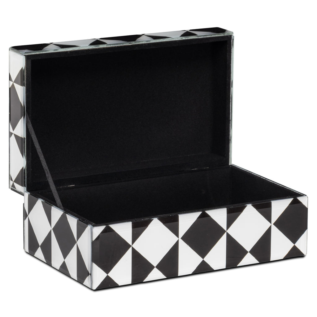 Aufbewahrungsbox Silas black/white small