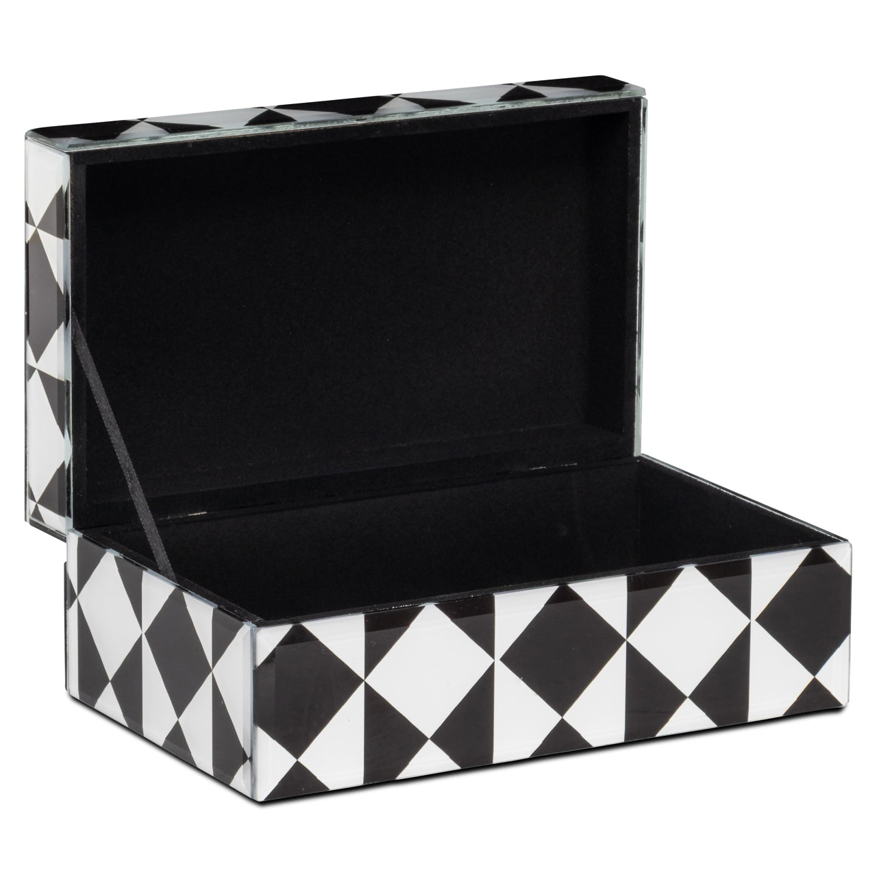 Aufbewahrungsbox Silas black/white small