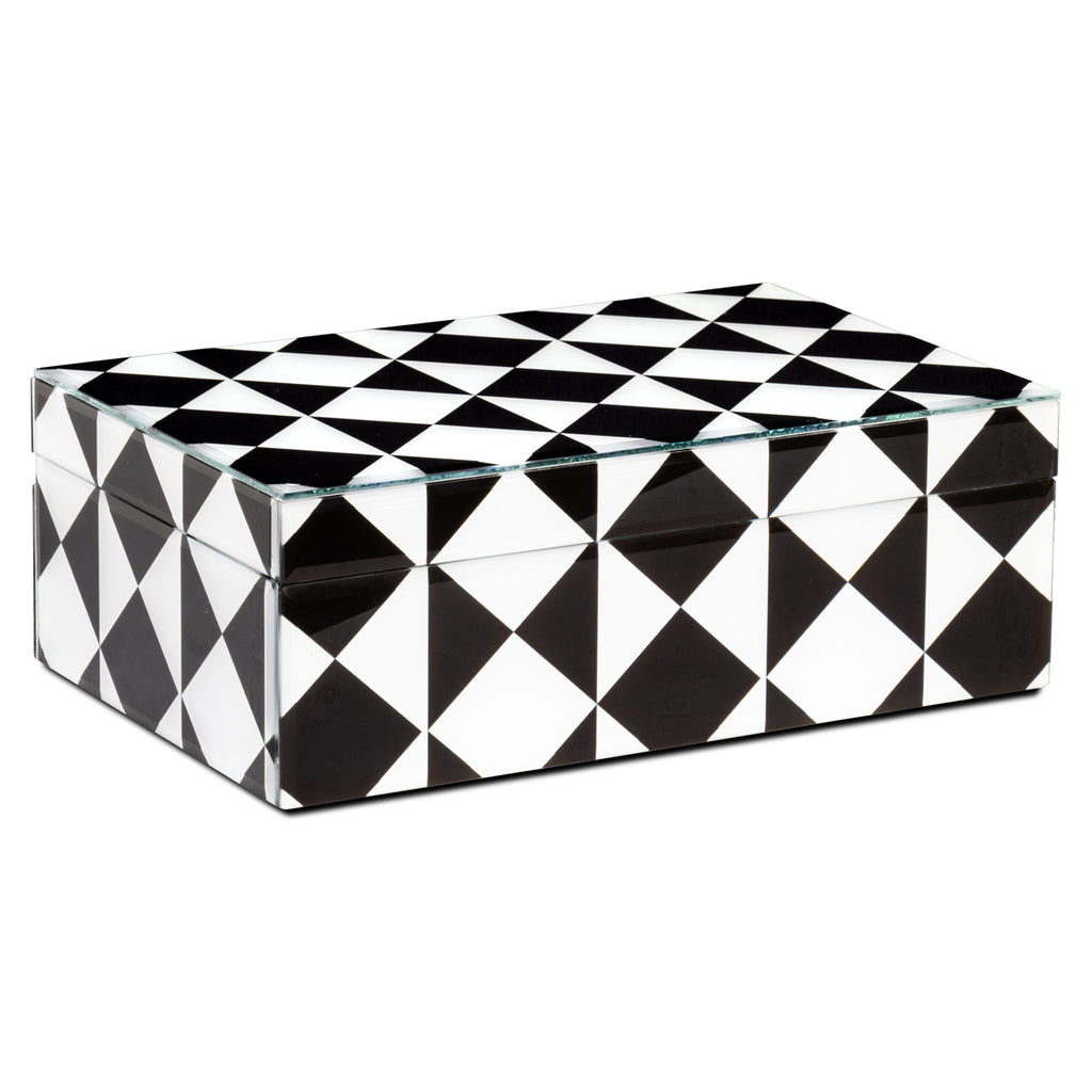 Aufbewahrungsbox Silas black/white large
